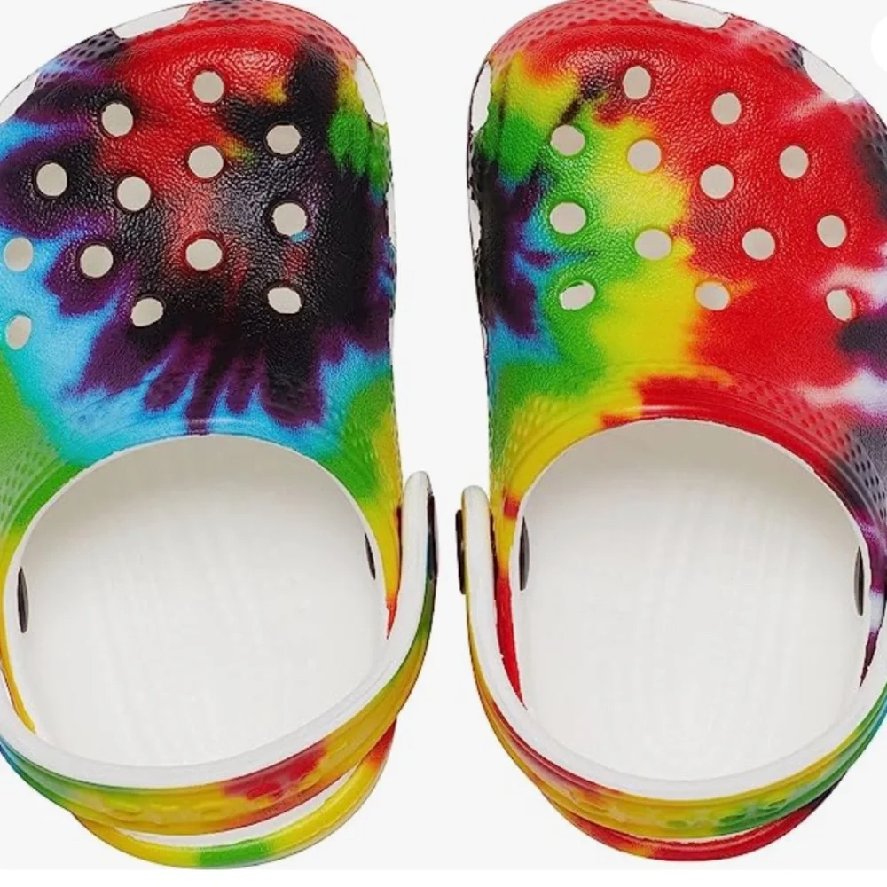 NWT C2C3 Crocs INFANT Littles Tie Dye Graphic Clog Multicolor